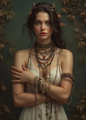 fantasy portrait,ancient egyptian girl,inara,artemisia,inanna,cleopatra,mystical portrait of a girl,maenad,persephone,adornment,niobe,priestess,mervat,gekas,fantasy art,enchantress,estess,warrior woman,ninhursag,adornments,Photography,General,Realistic