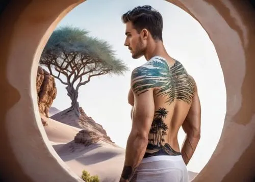 viewing dune,desert background,garden of eden,kabir,keyhole,photoshop manipulation,buddha focus,photo manipulation,admer dune,lavezzi isles,nature and man,with tattoo,aladha,somtum,secret garden of ve