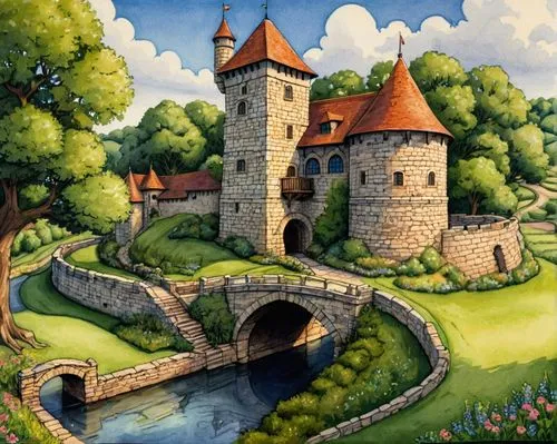 fairy tale castle,knight's castle,medieval castle,fairytale castle,dornenburg,burg,moated castle,knight village,castle keep,sonnenburg,castletroy,castle wall,old castle,city moat,castle,peter-pavel's fortress,ravensburger,waldburg,fairy village,castleguard,Illustration,Children,Children 01