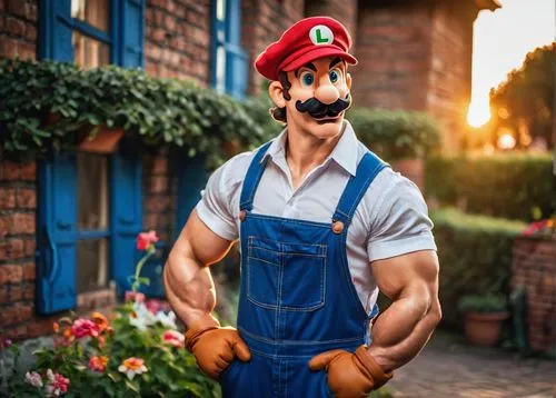 mario,super mario,mario bros,luigi,super mario brothers,plumber,petrol-bowser,kos,capellini,farmer,chef,arms,muscle man,gardener,popeye village,yoshi,men chef,tomato,volpino italiano,nintendo,Conceptual Art,Fantasy,Fantasy 26