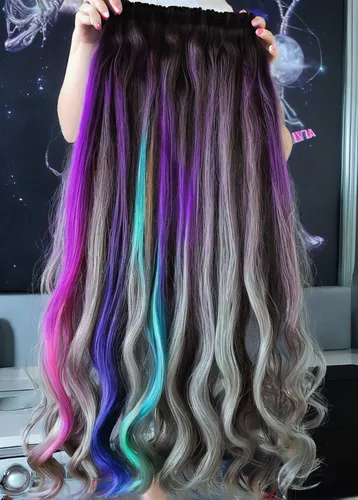 rainbow waves,layered hair,rainbow unicorn,mermaid scale,veil purple,hair,to dye,dyed,rainbow and stars,hairstyle,unicorn and rainbow,trend color,feathered hair,unicorn crown,hairs,hair ribbon,hair coloring,rainbow colors,gypsy hair,hairstyler,Conceptual Art,Sci-Fi,Sci-Fi 13