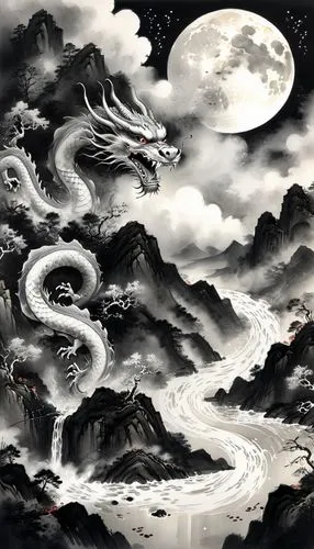 shenlong,moondragon,black dragon,qilin,dragon boat,dragon of earth,dragons,dragon,qinglong,rongfeng,wyrm,dragon design,dragones,dragonriders,qingxi,painted dragon,xuanxu,daojin,dragonair,dragon fire,Illustration,Paper based,Paper Based 30