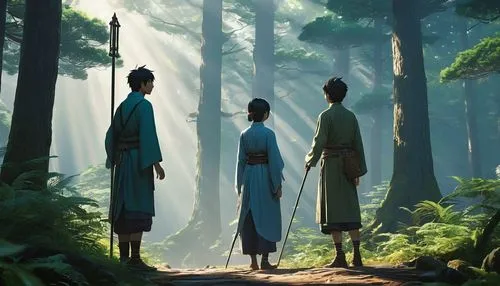 the three magi,mulan,monks,travelers,three wise men,avatar,studio ghibli,tsukemono,concept art,guards of the canyon,the three wise men,forest workers,kumano kodo,pilgrims,ancient parade,pocahontas,pilgrimage,sōjutsu,the forest,natives,Photography,General,Realistic