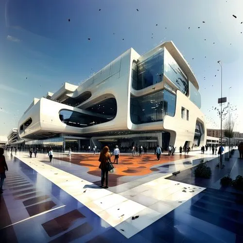 morphosis,stadium falcon,futuristic art museum,podgorica,cube house,technopolis