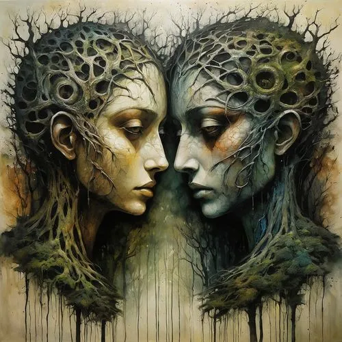 dryads,dieckmann,priestesses,eckmann,symbioses,matriarchs,symbolists,mirror of souls,empath,dryad,precognition,norns,unseelie,savickas,intertwine,symbiotic,duplicity,meridians,fractals art,duality,Illustration,Abstract Fantasy,Abstract Fantasy 18