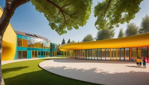 school design,kindergarten,prekindergarten,quadriennale,fondazione,children's interior,athens art school,ecole,giardini,mipim,technion,colorful facade,cubic house,kindercare,scuole,passivhaus,preschool,architettura,nurseries,bicocca,Illustration,Realistic Fantasy,Realistic Fantasy 06