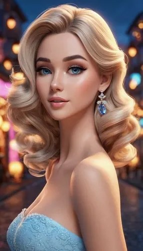 derivable,elsa,anastasiadis,barbie,dressup,cinderella,Unique,3D,3D Character