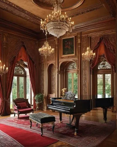 ornate room,grand piano,piano bar,the piano,victorian room,great room,steinway,piano,ritzau,pianoforte,rosenkavalier,royal interior,palladianism,concerto for piano,steinways,boesendorfer,biedermeier,parlor,villa balbianello,rococo,Conceptual Art,Fantasy,Fantasy 30