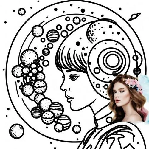 cosmogirl,julier,gallifreyan,spacewalker,coloring page,lindsey stirling