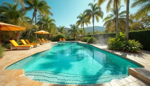 palmilla,outdoor pool,palm garden,swimming pool,zihuatanejo,paradisus,royal palms,tropical house,poolside,pool house,laucala,cabana,pool bar,tropical island,dug-out pool,paradisiacal,palms,kanaloa,cabanas,two palms,Photography,General,Realistic