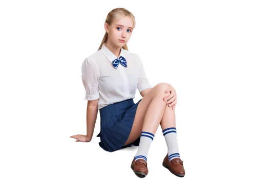 school skirt,kotova,retro girl,school clothes,vintage girl,sailor,pinafore,knee-high socks,blond girl,a uniform,lily-rose melody depp,colorizing,uniform,kalinka,gretl,choirgirl,blue shoes,photo editing,image editing,doky,Illustration,Japanese style,Japanese Style 10