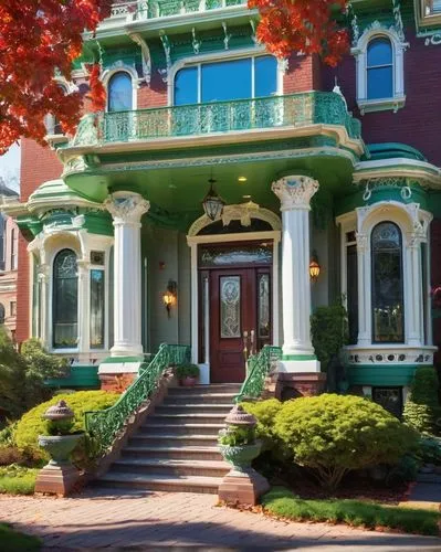 victorian,victorian house,old victorian,ravenswood,ditmas,front porch,haddonfield,queen anne,henry g marquand house,victoriana,house painting,two story house,villa,rowhouses,petrolia,victorian style,beautiful home,ornate,mansard,house front,Conceptual Art,Sci-Fi,Sci-Fi 04