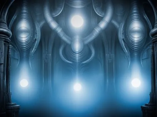 Background with H.R. Giger influence.,a wallpaper with a sci fi room inside,giger,abhisheka,cyberman,cybermen,portal,god shiva