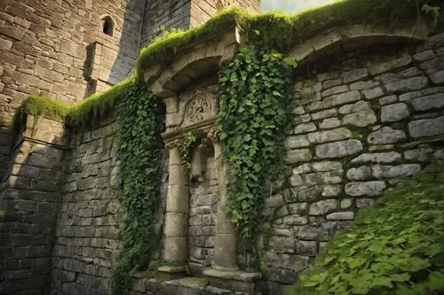 cloisters,castle ruins,brympton,donore,templar castle,medieval castle,ivy,abbaye,castletroy,galician castle,labyrinthian,michel brittany monastery,castellated,ruined castle,crenellations,background ivy,bolsena,medieval,castle windows,pointed arch,Conceptual Art,Daily,Daily 24