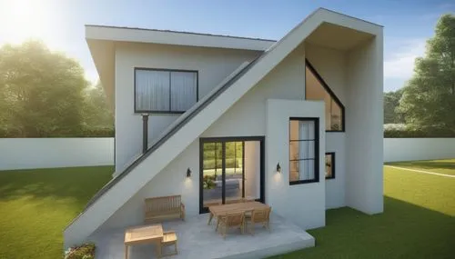 3d rendering,dog house frame,frame house,cubic house,inverted cottage,sketchup,house shape,modern house,danish house,stucco frame,modern architecture,render,revit,small house,house drawing,prefab,homebuilding,two story house,passivhaus,dog house,Photography,General,Realistic