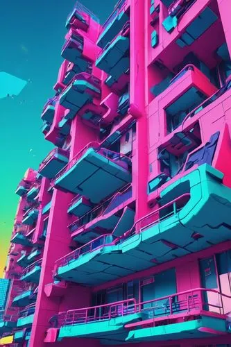 apartment block,scampia,cybertown,apartment building,wavevector,hypermodern,apartment blocks,sky apartment,microdistrict,multistorey,cybercity,futuristic landscape,block balcony,apartment complex,escala,brutalism,apartments,synth,condos,futuristic,Conceptual Art,Sci-Fi,Sci-Fi 28