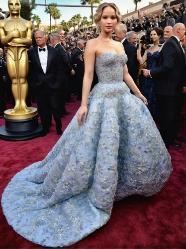 oscars,jennifer lawrence - female,ball gown,step and repeat,a princess,cinderella,gown,elsa,fabulous,red carpet,rapunzel,rolls of fabric,carpet,nice dress,elegance,regal,hollywood actress,cocktail dress,vogue,elegant,Illustration,Realistic Fantasy,Realistic Fantasy 03