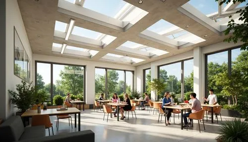 daylighting,orangerie,breakfast room,3d rendering,orangery,conservatories,conservatory,atriums,cafeteria,school design,renderings,wintergarden,revit,dining room,sunroom,patios,sketchup,roof terrace,skylights,refectory