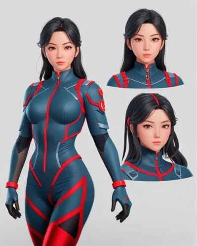 3d model,haeju,3d figure,mulan,feifei,vector girl