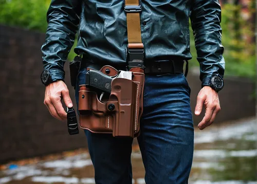 leather goods,messenger bag,handgun holster,leather suitcase,leather compartments,gun holster,holster,shoulder bag,leather texture,satchel,pocket flap,leather,tool belt,rear pocket,turquoise leather,back pocket,male model,men's wear,stone day bag,laptop bag,Illustration,Realistic Fantasy,Realistic Fantasy 26