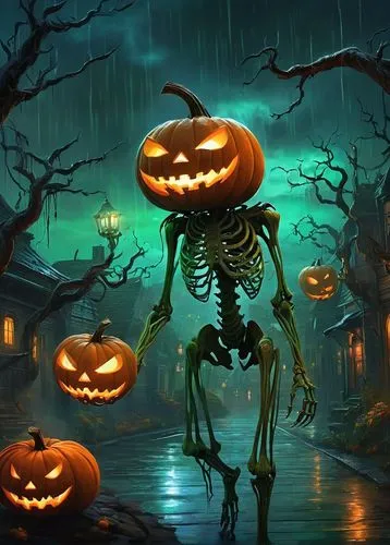 halloween background,halloween wallpaper,halloween poster,jack o'lantern,jack o' lantern,spookiest,Illustration,Realistic Fantasy,Realistic Fantasy 01