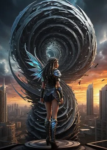 hawkgirl,cyberangels,vortex,toroidal,fantasy picture,spiral background,amazona,wormhole,sci fiction illustration,time spiral,spiral art,archangel,stormbreaker,ozma,saturnyne,gyroscopic,whirlwinds,monocerotis,angstrom,heliopause,Art,Classical Oil Painting,Classical Oil Painting 29