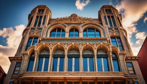 the palau de la música catalana,bovard,western architecture,harrod,willis building,gaudi,pcusa,duquesne,aurora building,neogothic,hearst,art deco,montana post building,edificio,pythian,orpheum,pewabic,alabama theatre,yasseri,mudejar,Art,Artistic Painting,Artistic Painting 38