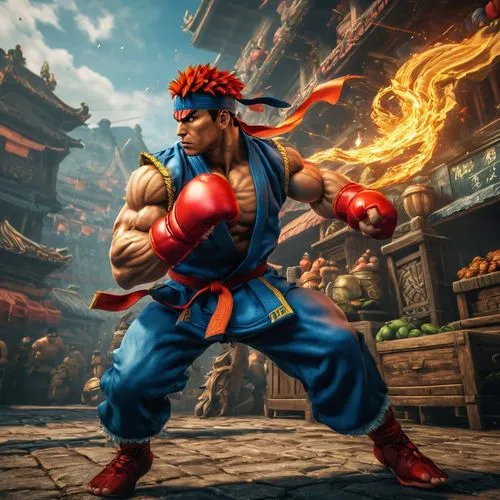 Street fighter,an image of a fighter on the street,ryu,akuma,kazuya,gotoku,riki,sakazaki,Photography,General,Fantasy