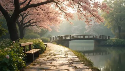 suzhou,wooden bridge,walkway,beautiful landscape,tree lined path,tranquility,scenic bridge,nature wallpaper,towpath,walk in a park,pathway,spring morning,daecheong lake,calmness,the mystical path,shaoming,autumn morning,landscape background,river landscape,nature landscape,Photography,General,Realistic