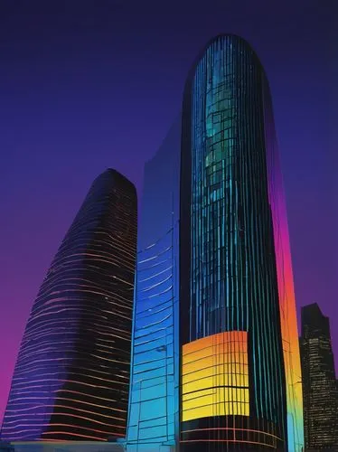 astana,vdara,azrieli,moscow city,rotana,mytishchi,costanera center,yekaterinburg,skyscrapers,ekaterinburg,international towers,escala,futuristic architecture,tallest hotel dubai,tianjin,cotai,skyscraper,songdo,skyscapers,the skyscraper,Illustration,Retro,Retro 15