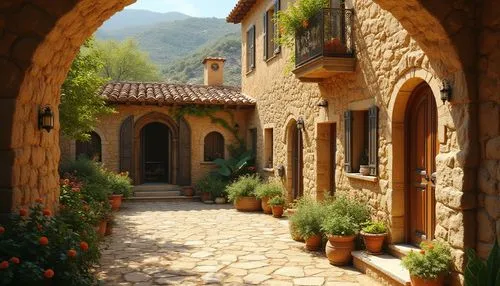 ojai,provencal,patios,mayacamas,casitas,hacienda,vallat,casabella,pueblos,provencal life,courtyard,courtyards,soller,stone houses,tramuntana,altadena,horcasitas,patio,tuscan,pueblito,Photography,General,Realistic