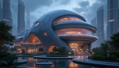 futuristic architecture,futuristic art museum,futuristic landscape,arcology,futuristic,guangzhou,modern architecture,futurist,alien ship,sky space concept,morphosis,safdie,asian architecture,skylstad,ordos,scifi,arhitecture,singapore,cybercity,sci - fi,Photography,General,Realistic