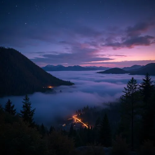 foggy landscape,sea of clouds,sea of fog,foggy mountain,olympic peninsula,above the clouds,fog banks,oregon,squamish,before dawn,nightscape,skamania,before the dawn,northern black forest,southeast switzerland,nightfall,mountain sunrise,carpathians,wave of fog,saxon switzerland