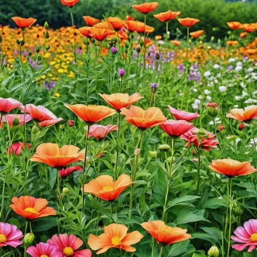 flowers field,flower field,blanket of flowers,colorful flowers,zinnias,field of flowers,cosmos flowers,flower border,flower meadow,corn poppies,flower borders,cosmos flower,flower garden,sea of flowers,japanese anemones,garden cosmos,splendor of flowers,cosmos field,flower bed,summer border,Photography,General,Realistic