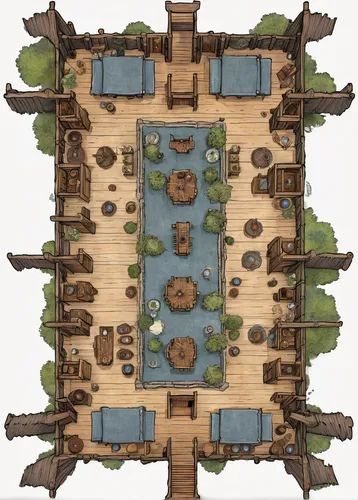 tavern,escher village,large home,wooden mockup,mountain settlement,town planning,farmstead,development concept,ancient city,resort town,wooden houses,artificial island,knight village,druid grove,aurora village,layout,ancient buildings,barracks,ancient house,wine-growing area,Illustration,American Style,American Style 06