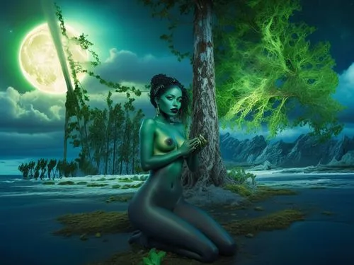 fantasy picture,dryad,naiad,fantasy art,dryads,enchantress,Illustration,Realistic Fantasy,Realistic Fantasy 25