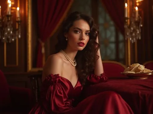 lady in red,oreiro,red gown,man in red dress,velvety,elegante,musetta,aditi rao hydari,bellisario,vampire woman,duchesse,katherina,girl in red dress,vampire lady,melisandre,habanera,noblewoman,belle,emperatriz,mastani,Photography,General,Realistic