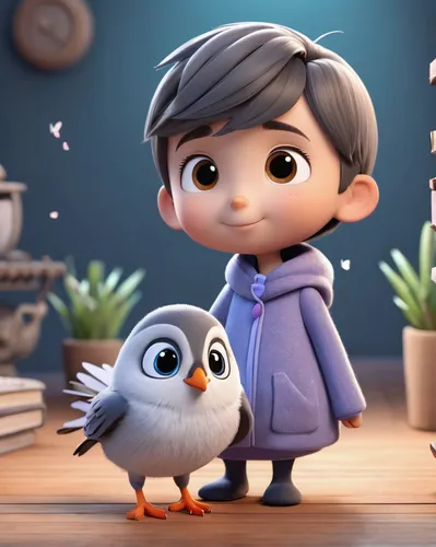 cute cartoon character,couple boy and girl owl,pororo the little penguin,cute cartoon image,animated cartoon,agnes,clay animation,lilo,animal film,cartoon doctor,adã©lie penguin,animation,little bird,little birds,fairy penguin,kawaii owl,little boy and girl,animated,david-lily,character animation,Unique,3D,3D Character