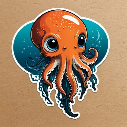 octopus vector graphic,cephalopod,octo,fun octopus,octopus,octopi,Unique,Design,Sticker