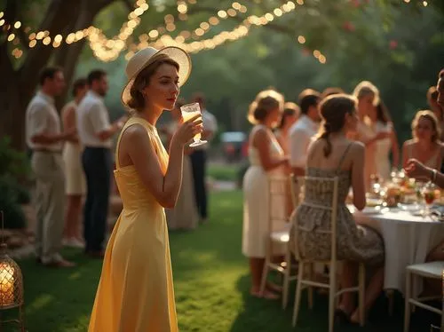 marylou,clicquot,champagne reception,girl in white dress,blue jasmine,garden party