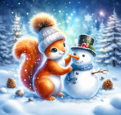 christmas snowy background,winter animals,christmas snowman,christmas fox,winter background,christmas animals