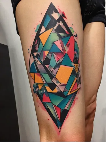 geometric style,geometric,triangular,geometric body,triangles,triangular clover,geometric pattern,triangle,tri-color,forearm,geometrical animal,diamond back,rubiks cube,tattoo,geometrical,hexagonal,multi colored,geometric solids,rubik,isometric,Unique,3D,Modern Sculpture