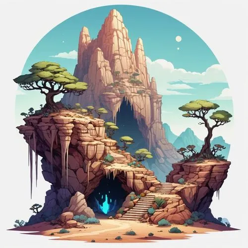 mushroom landscape,mushroom island,meteora,fantasy landscape,cartoon video game background,background design,Illustration,Abstract Fantasy,Abstract Fantasy 11