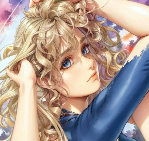 curly blond nude,anime girl with blonde hair blowing wind,michiru,gyaru,mayura,ann,shimei,mayapuri,Anime,Anime,General