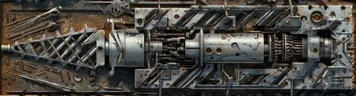 drilling machine as seen from above, 3D,machinery,scrap iron,engine block,calculating machine,train engine,mining excavator,scrap metal,engine,car engine,cog,bucket wheel excavator,metal pile,heavy ma