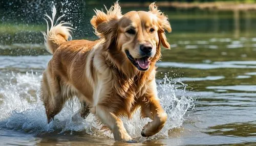 retriever,golden retriver,golden retriever,dog in the water,water dog,nova scotia duck tolling retriever,flat-coated retriever,piasecki hup retriever,dog running,splashing,blonde dog,running dog,dog playing,labrador,schweizer laufhund,retrieve,the blonde in the river,splashing around,golden retriever puppy,karakachan dog,Photography,General,Realistic