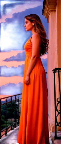 girl in a long dress,photo painting,world digital painting,photo art,flamenca,anarkali,dusk background,woman silhouette,fiordiligi,composited,habanera,celtic woman,art painting,italian painter,overpainting,oil painting,orange sky,gitanjali,woman walking,portrait background,Art,Classical Oil Painting,Classical Oil Painting 21