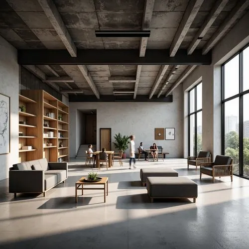 minotti,loft,interior modern design,lofts,cassina,modern minimalist lounge,associati,modern living room,concrete ceiling,modern decor,living room,natuzzi,contemporary decor,livingroom,apartment,home interior,apartment lounge,modern room,an apartment,danish furniture