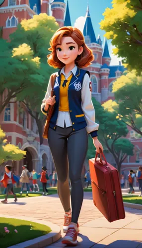 merida,disney character,student,cg artwork,school items,shanghai disney,school uniform,travel woman,school clothes,princess anna,girl studying,cute cartoon character,academic,disneyland park,nora,back to school,schoolgirl,a uniform,primary school student,disney