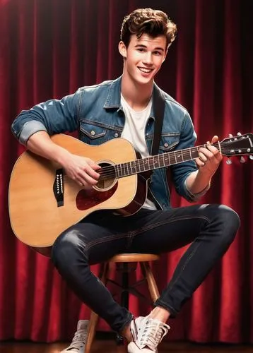 wax figures,the guitar,playing the guitar,guitar,acoustics,acoustic,acoustic guitar,guitarist,cross legged,edit icon,guitar pick,concert guitar,cant breath smiley,banner,gibson,blue jeans,chest pain,tustin,heart icon,english muffin,Illustration,Retro,Retro 12